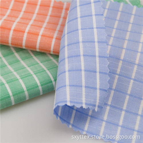 Yarn Dyed Checked Cotton Fabrics For Shirt